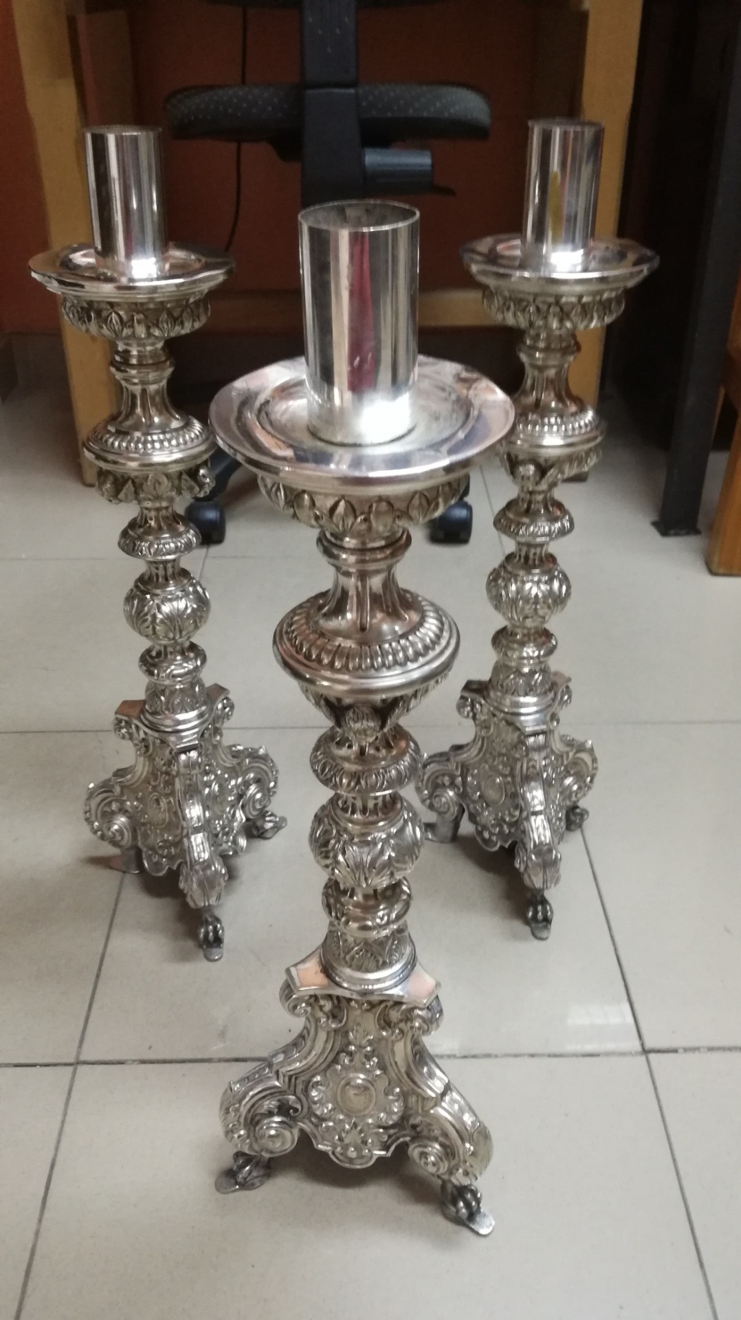 Restauración de la Candeleria del palio de la Virgen de la Merced de Écija.